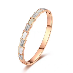 Bracciale rigido in acciaio inossidabile dorato